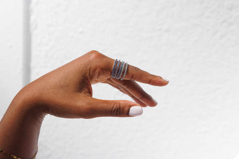 Sapphire rings, white gold