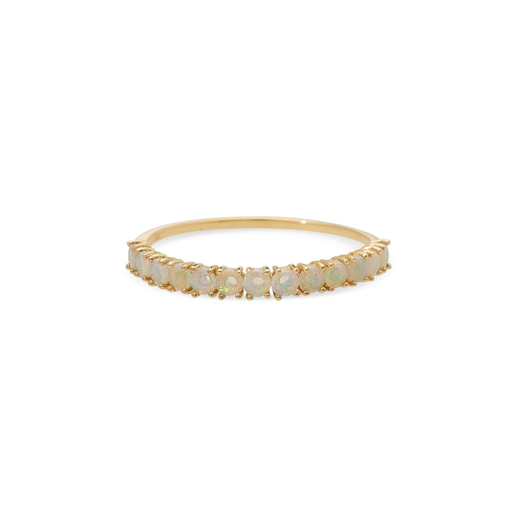 14K Opal Half Eternity Ring