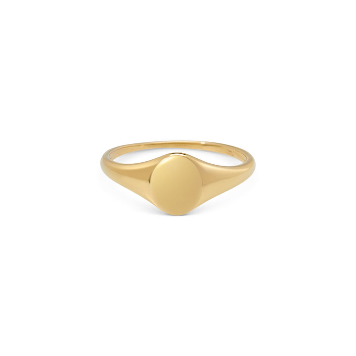 14K Solid Gold Mini Signet