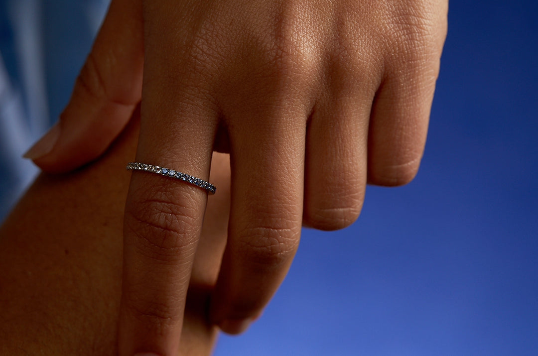 Gradient Sapphire Eternity Ring